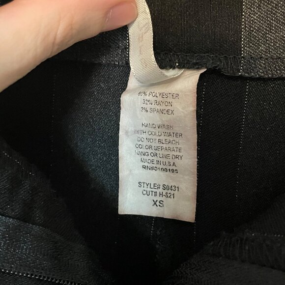 Y2K Black Orchid Black Striped Lace-Up Pencil Skirt Whimsigoth Punk Size XS - Picture 7 of 8